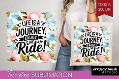 Inspirational Quote Tote Bag - Floral Tote Bag PNG Product Image 1