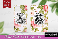 Inspirational Quote Phone Case PNG - Floral Case PNG Product Image 1