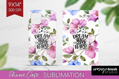 Inspirational Quote Phone Case PNG - Floral Case PNG Product Image 1