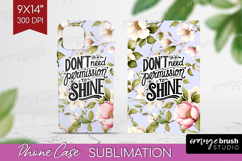 Inspirational Quote Phone Case PNG - Floral Case PNG Product Image 1