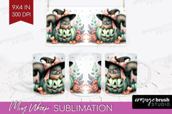 Squirrel Halloween Mug Wrap Coquette Mug PNG Sublimation Product Image 1