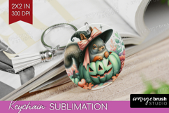 Squirrel Halloween Keychain PNG Coquette Keychain Product Image 1