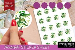 St. Patricks Day Round Sticker - Cute Animals Printable Product Image 1