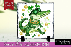 St. Patricks Day Slate PNG - Cute Animals Square Slate Product Image 1