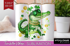 St. Patricks Day Tumbler Wrap - Cute Animals Tumbler PNG Product Image 1