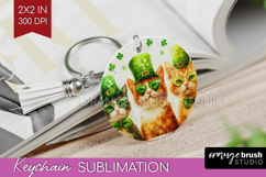 St. Patricks Day Keychain PNG - Cute Animals Keychain Product Image 1