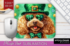 St. Patricks Day Mouse Pad Sublimation - Cute Animals PNG Product Image 1