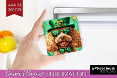 St. Patricks Day Magnet Sublimation - Cute Animals Square Product Image 1