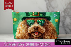 St. Patricks Day Cosmetic Bag - Cute Animals Makeup Bag PNG Product Image 1