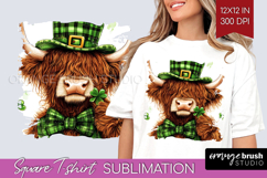 St. Patricks Day Square Tshirt Background - Cute Animals PNG Product Image 1