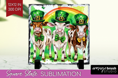 St. Patricks Day Slate PNG - Cute Animals Square Slate Product Image 1