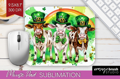 St. Patricks Day Mouse Pad Sublimation - Cute Animals PNG Product Image 1