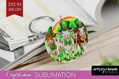 St. Patricks Day Keychain PNG - Cute Animals Keychain Product Image 1