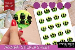 St. Patricks Day Round Sticker - Cute Animals Printable Product Image 1