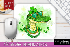 St. Patricks Day Mouse Pad Sublimation - Cute Animals PNG Product Image 1