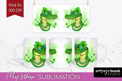 St. Patricks Day Mug Wrap - Cute Animals Mug PNG Sublimation Product Image 1