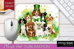St. Patricks Day Mouse Pad Sublimation - Cute Animals PNG Product Image 1