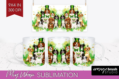 St. Patricks Day Mug Wrap - Cute Animals Mug PNG Sublimation Product Image 1
