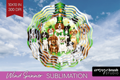 St. Patricks Day Wind Spinner Sublimation PNG - Cute Animals Product Image 1