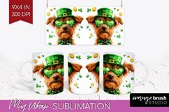 St. Patricks Day Mug Wrap - Cute Animals Mug PNG Sublimation Product Image 1