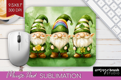 St. Patricks Day Mouse Pad Sublimation - Cute Animals PNG Product Image 1