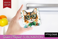 St. Patricks Day Magnet Sublimation - Cute Animals Square Product Image 1