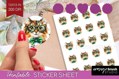 St. Patricks Day Round Sticker - Cute Animals Printable Product Image 1