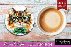 St. Patricks Day Round Coaster - Cute Animals Coaster PNG Product Image 1