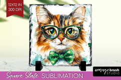 St. Patricks Day Slate PNG - Cute Animals Square Slate Product Image 1