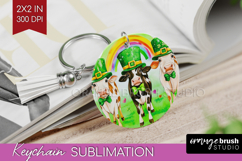 St. Patricks Day Keychain PNG - Cute Animals Keychain Product Image 1