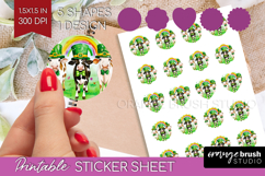 St. Patricks Day Round Sticker - Cute Animals Printable Product Image 1