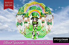 St. Patricks Day Wind Spinner Sublimation PNG - Cute Animals Product Image 1