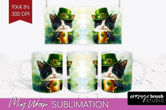 St. Patricks Day Mug Wrap - Cute Animals Mug PNG Sublimation Product Image 1
