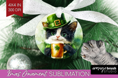 St. Patricks Day Ornament PNG - Cute Animals PNG Sublimation Product Image 1