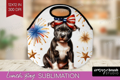 Staffordshire Bull Terrier Dog Lunch Bag Patriotic Dog Lunch Product Image 1