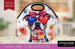 Staffordshire Terrier Dog Lunch Bag 4th Of July Lunch Bug Product Image 1