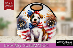 Staffordshire Terrier Dog Lunch Bag Patriotic Dog Lunch Bug Product Image 1