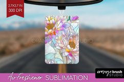 Stained Glass Flowers Air Freshener PNG - Floral PNG Product Image 1