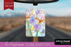 Stained Glass Flowers Air Freshener PNG - Floral PNG Product Image 1