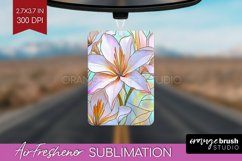 Stained Glass Flowers Air Freshener PNG - Floral PNG Product Image 1