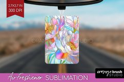 Stained Glass Flowers Air Freshener PNG - Floral PNG Product Image 1