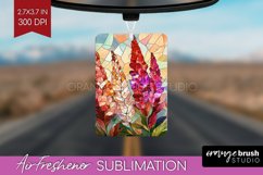Stained Glass Flowers Air Freshener PNG - Floral PNG Product Image 1