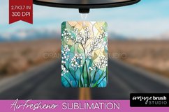 Stained Glass Flowers Air Freshener PNG - Floral PNG Product Image 1