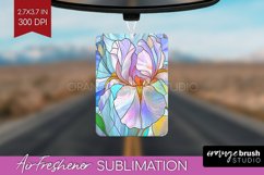 Stained Glass Flowers Air Freshener PNG - Floral PNG Product Image 1