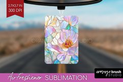 Stained Glass Flowers Air Freshener PNG - Floral PNG Product Image 1