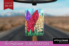 Stained Glass Flowers Air Freshener PNG - Floral PNG Product Image 1