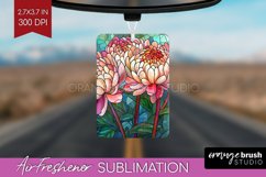 Stained Glass Flowers Air Freshener PNG - Floral PNG Product Image 1
