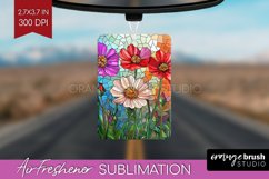 Stained Glass Flowers Air Freshener PNG - Floral PNG Product Image 1