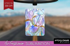 Stained Glass Flowers Air Freshener PNG - Floral PNG Product Image 1