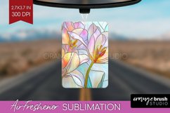 Stained Glass Flowers Air Freshener PNG - Floral PNG Product Image 1